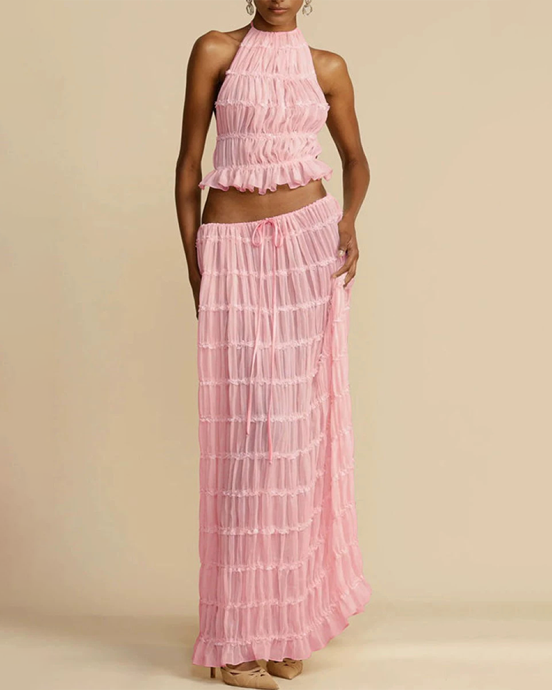 Golden Riviera Skirt Set