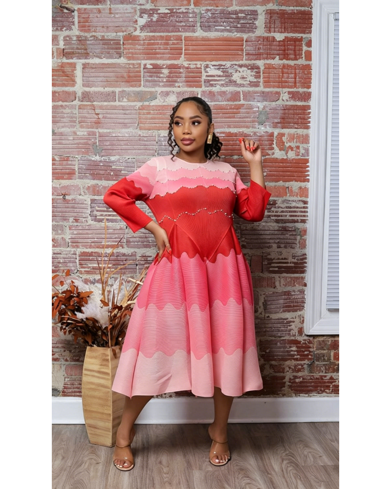 Elegance in Pearls Midi Dress