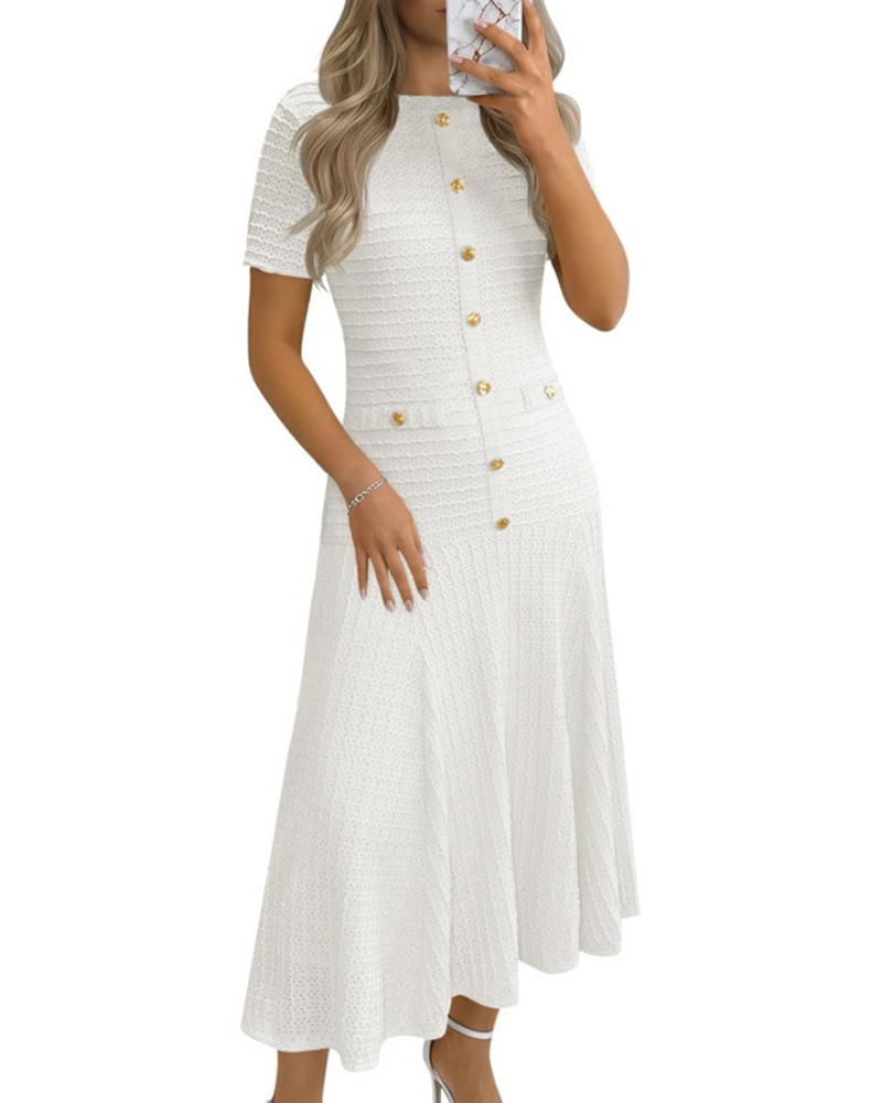 The Textured Edit Midi Dress