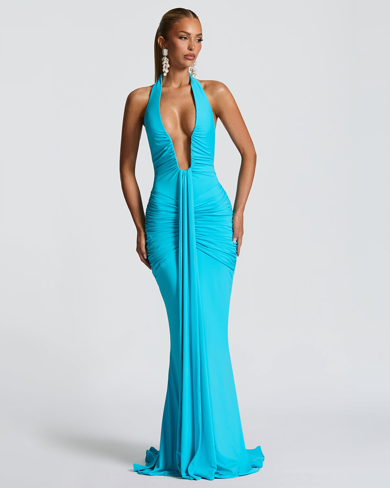 Ribbon Flow Evening Dress