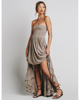 Eve Halter Neck Ruffled Dress