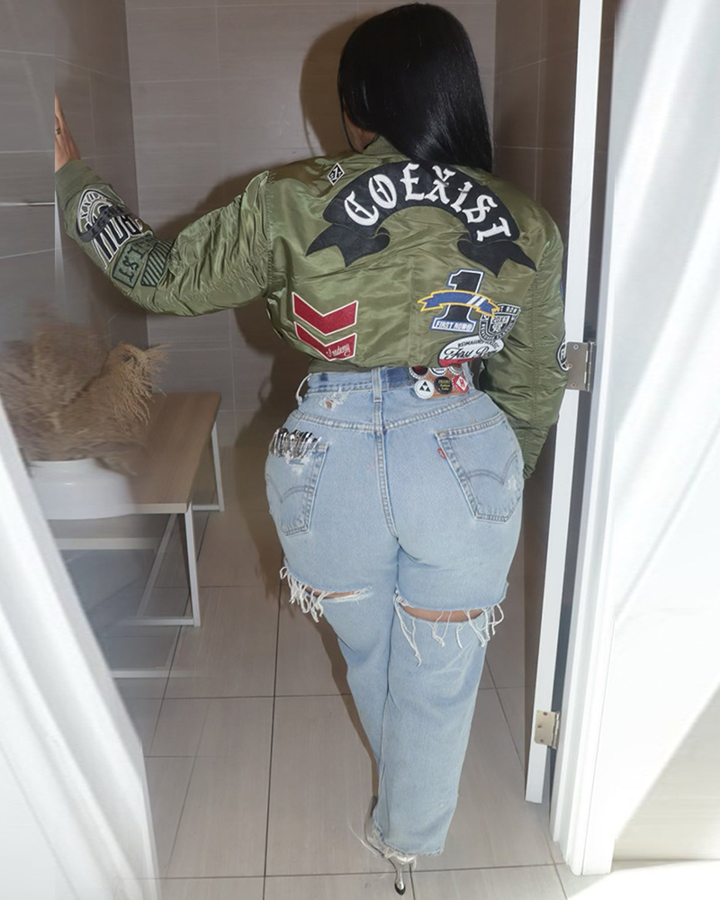 Embroidered Chill Bomber Jacket