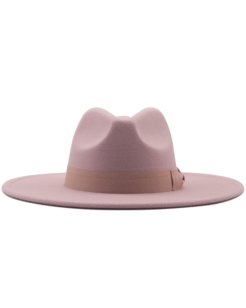 Bow Solid Color Fedora