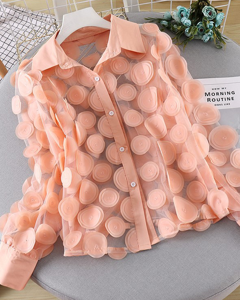 Blooming 3D Chiffon Blouse