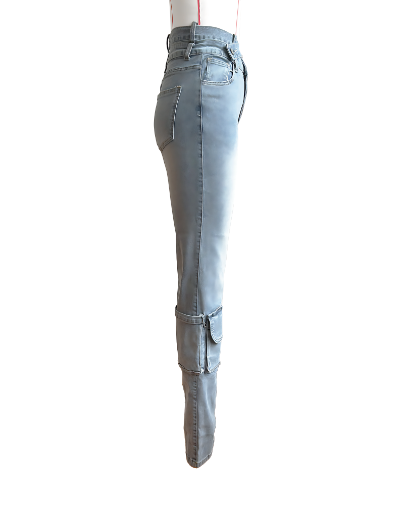 Touch of Glory Double Waist Denim Jeans