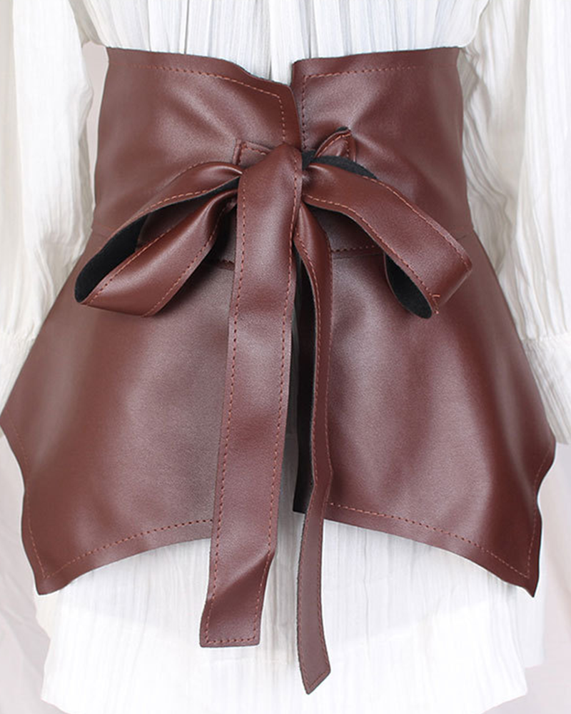 FAUX LEATHER SKIRT BELT