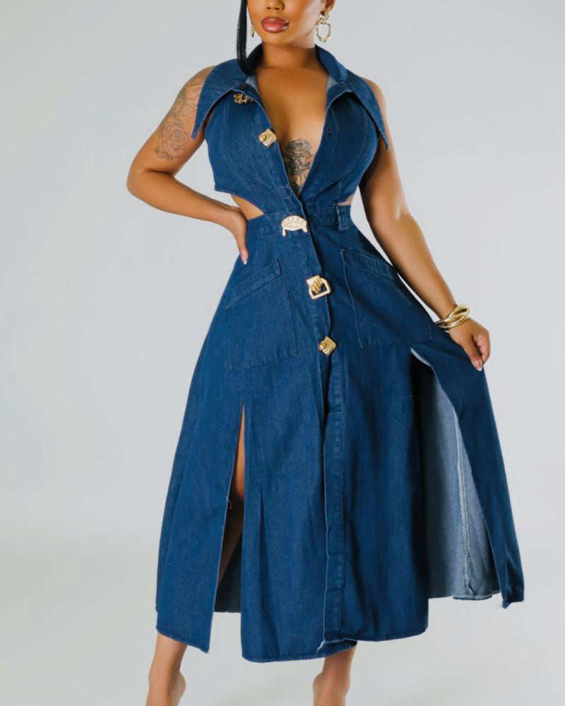 Jaslyn Babe Denim Dress