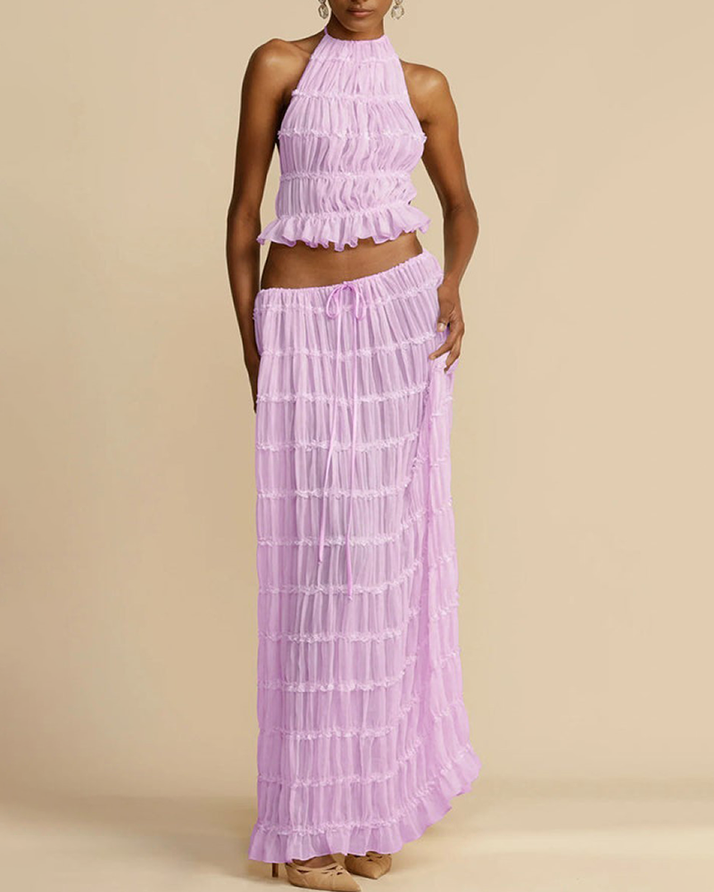 Golden Riviera Skirt Set