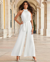 Cream Devonyal Pleated Jumpsuit