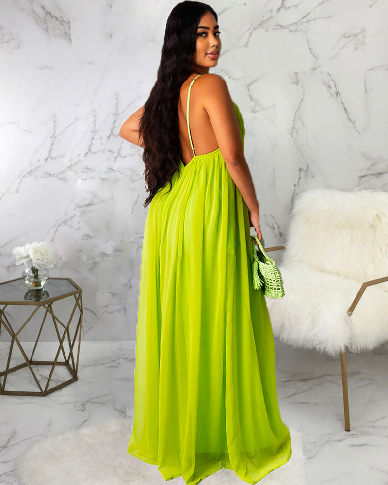 CHIFFON MAXI DRESS