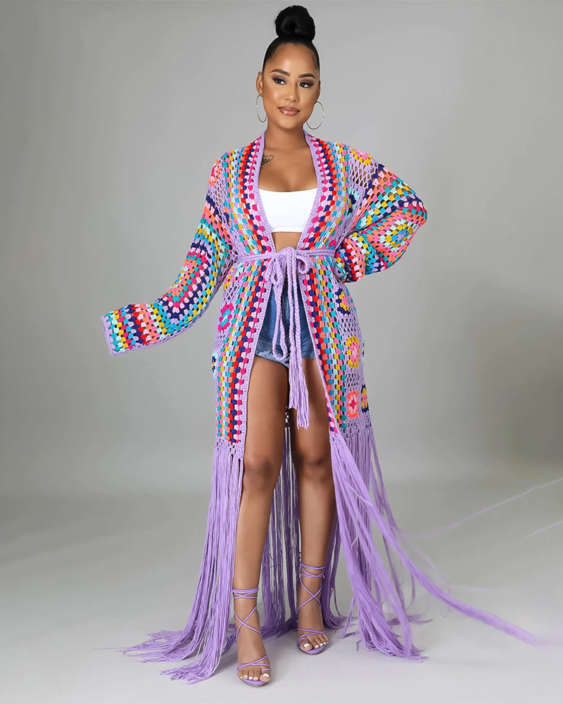 Handmade Crochet Cover Up Coat