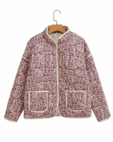 Stylish Floral Puffy Coat