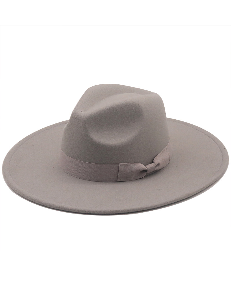 Bow Solid Color Fedora