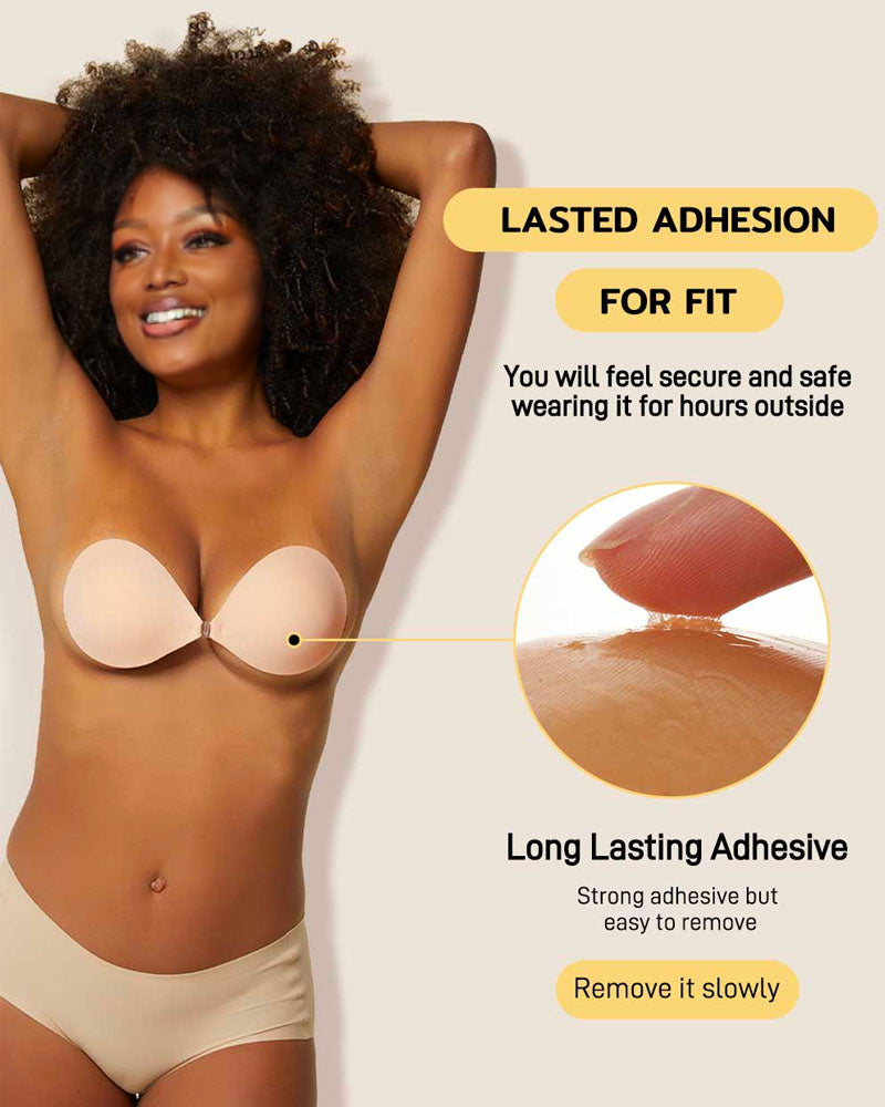 Sticky Strapless Bra with Front Closure