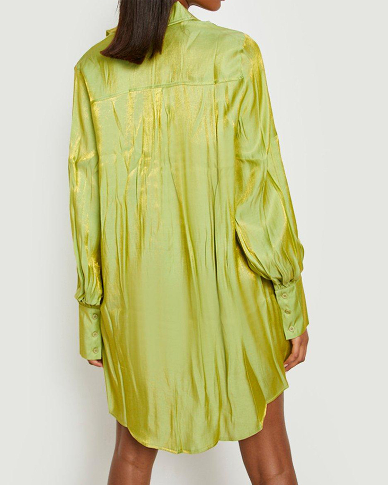 Dreamy Shimmer Shirt Dress