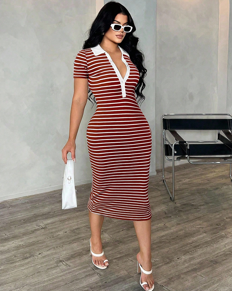 Stripe Polo Dress
