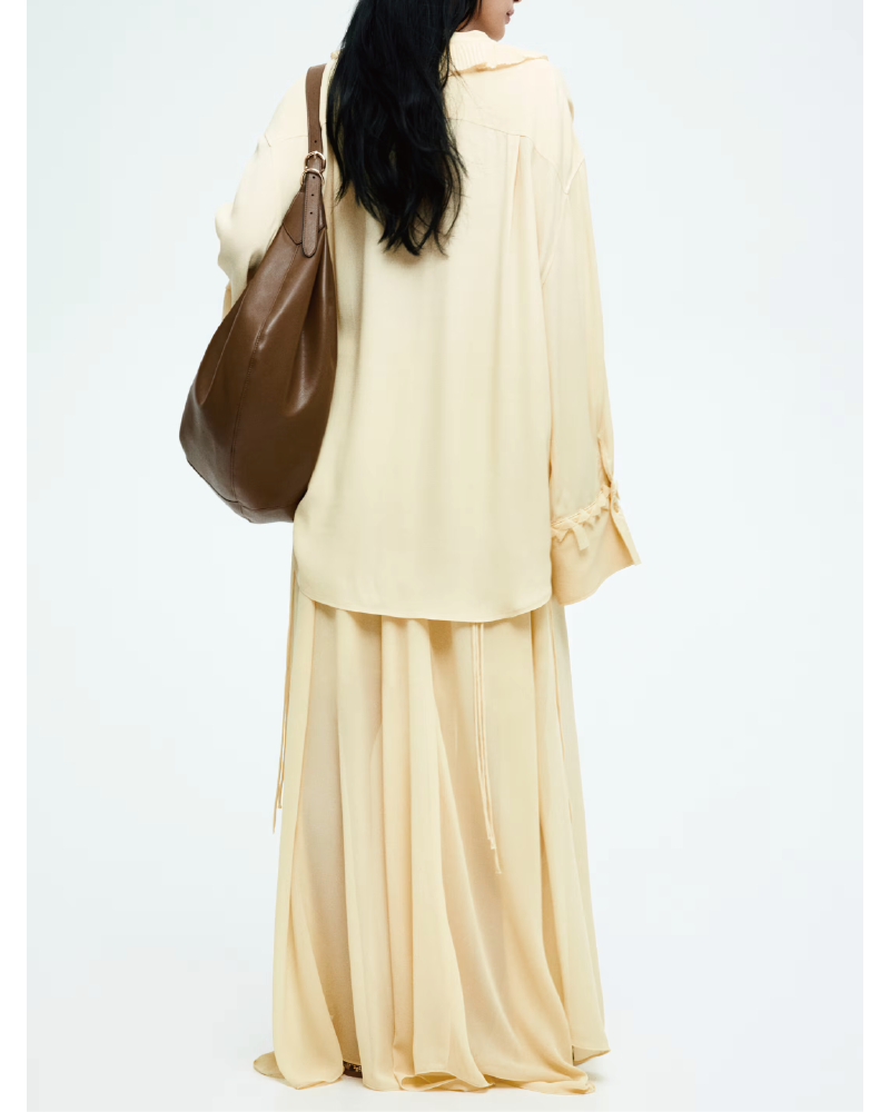 Ruffled tunic&Chiffon Circle Skirt