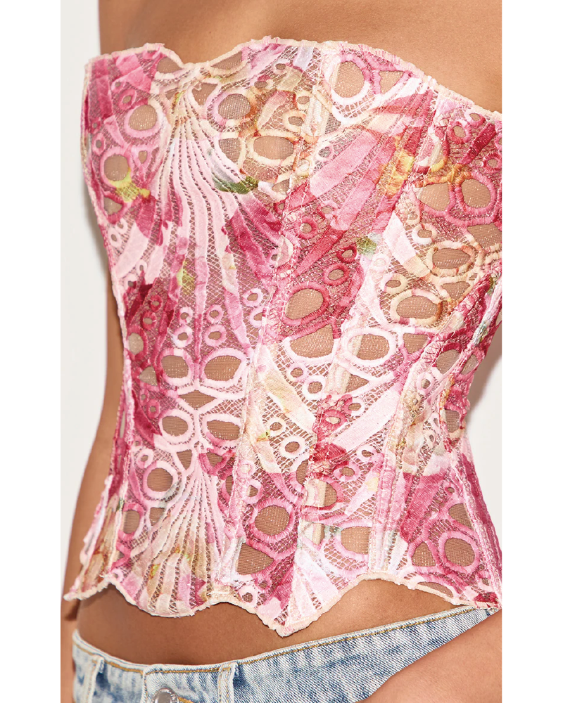Lace Up Back Corset Top