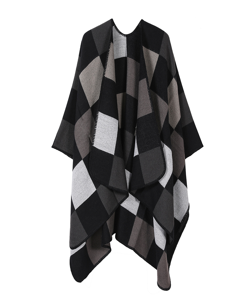 Color Weave Poncho