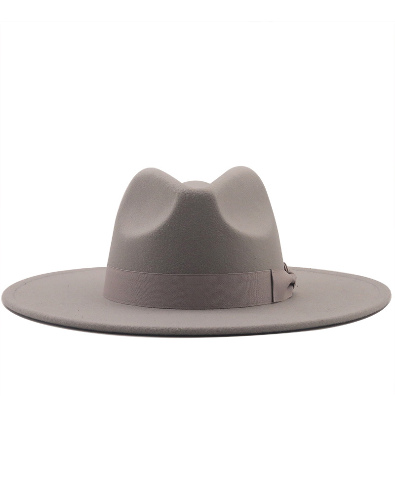 Bow Solid Color Fedora