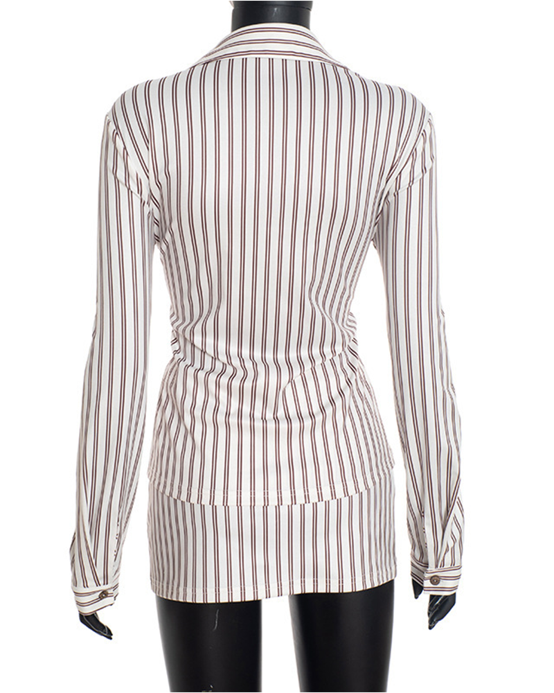 Striped Temptation Skirt Set