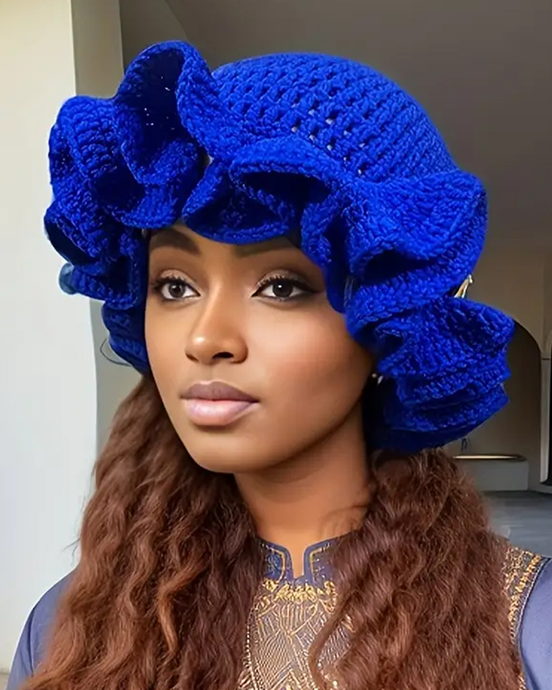 Cottage Halo Ruffle Crochet Hat