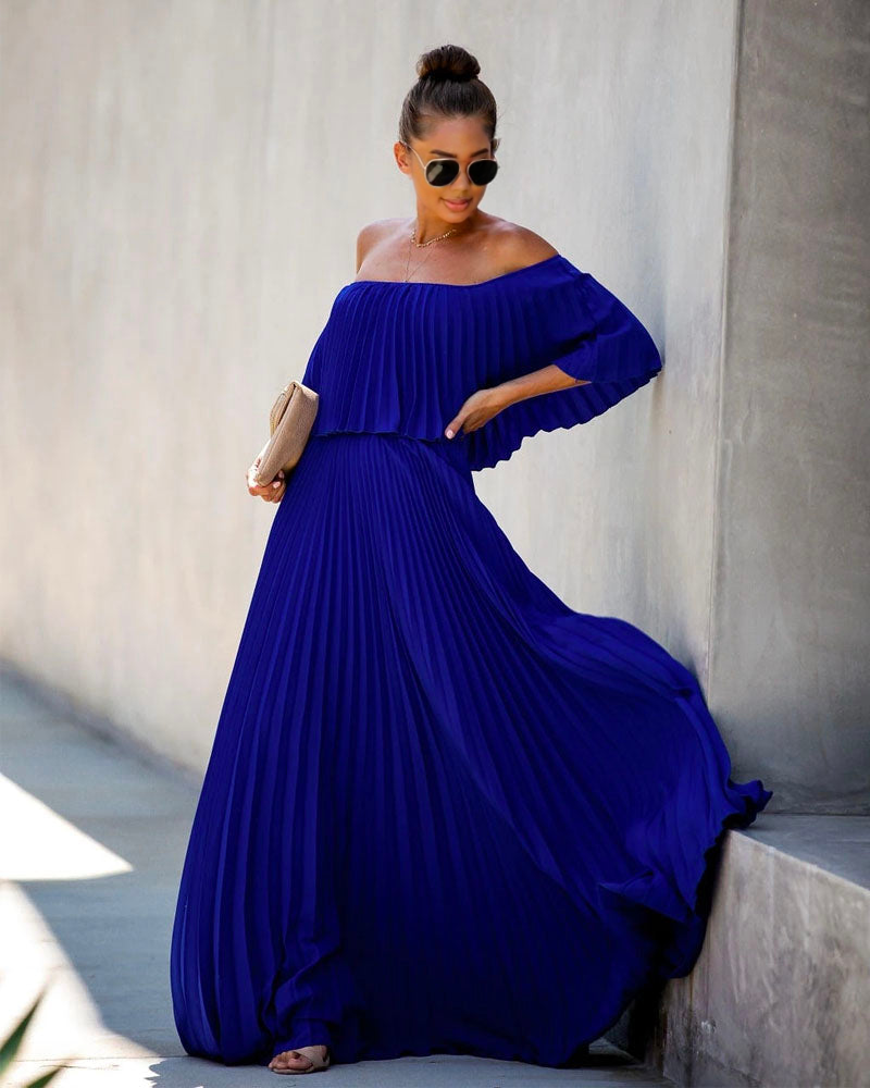 ELEGANT PLEATED DRESS