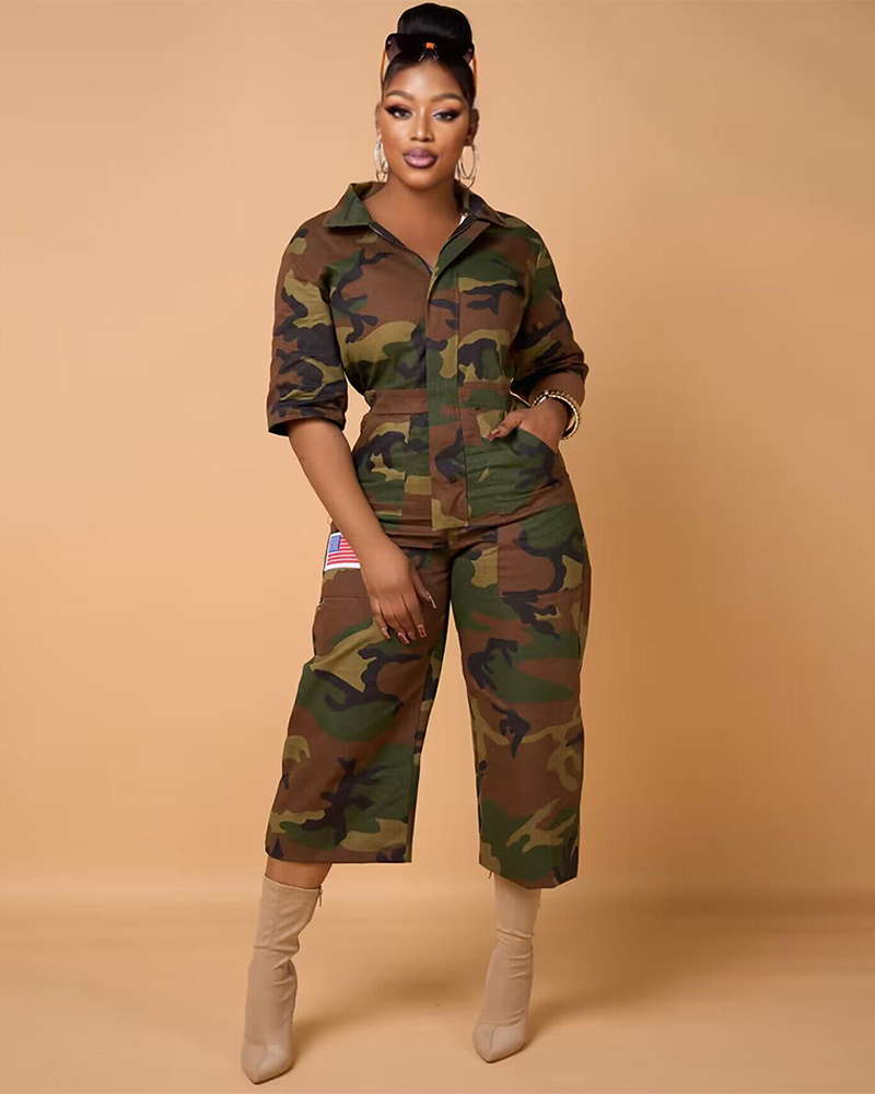 Tracy Camo jumpsuit【On Sale】