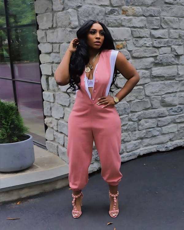 PREA PINK COTTON JUMPSUIT