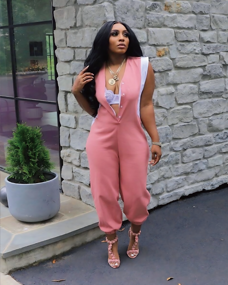 PREA PINK COTTON JUMPSUIT