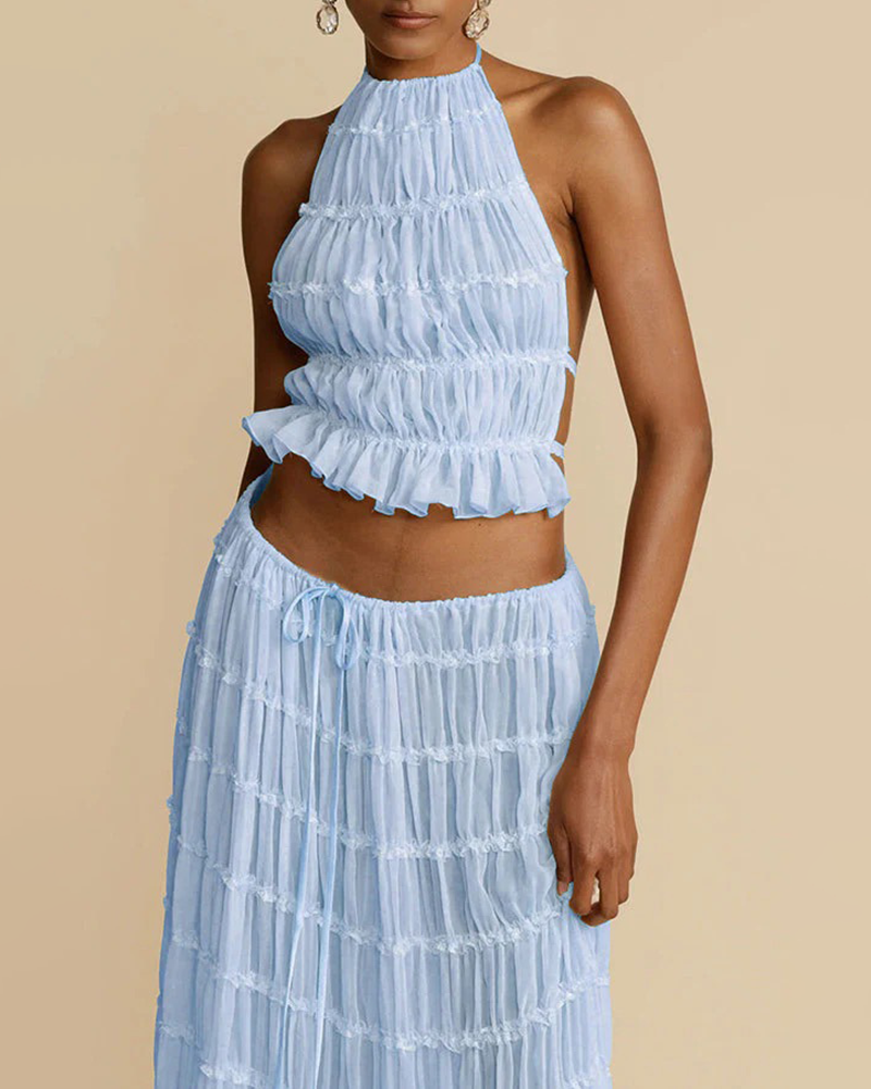 Golden Riviera Skirt Set