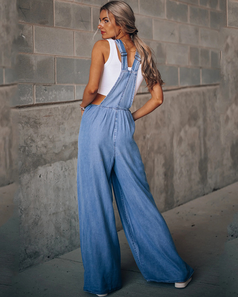 Wide Leg Overalls