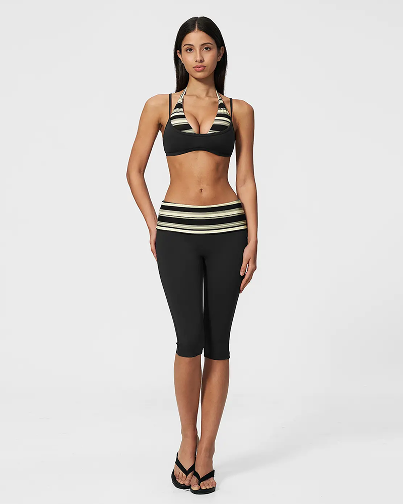 Mock-Layered Halter Yoga Set