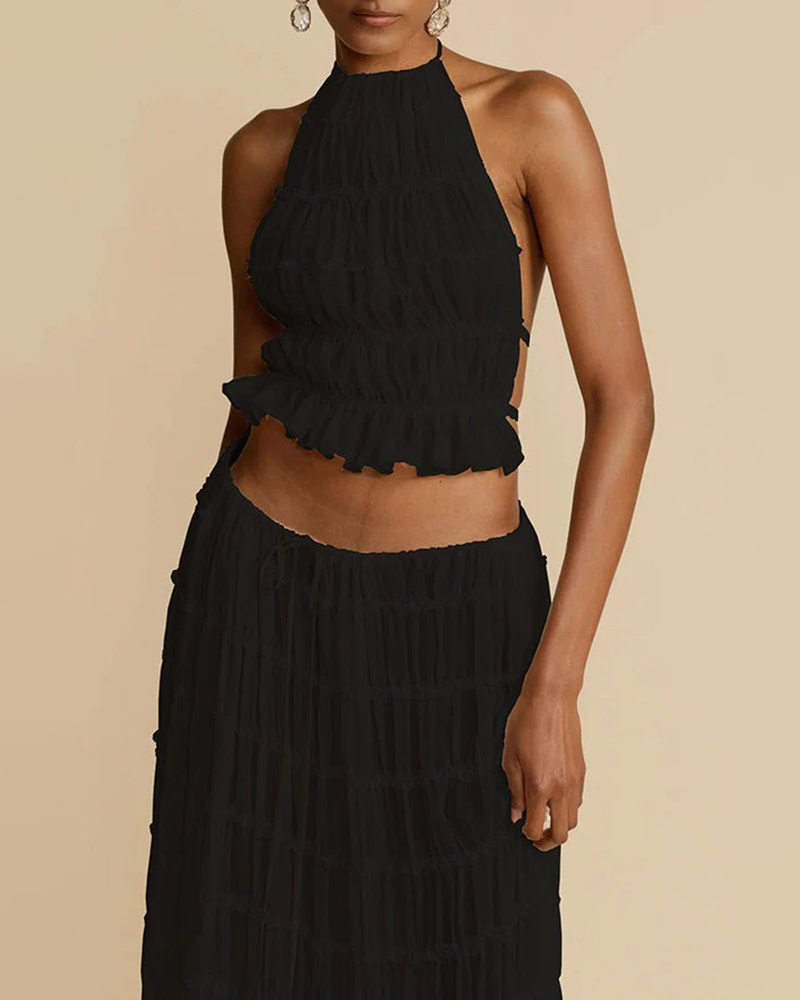 Golden Riviera Skirt Set