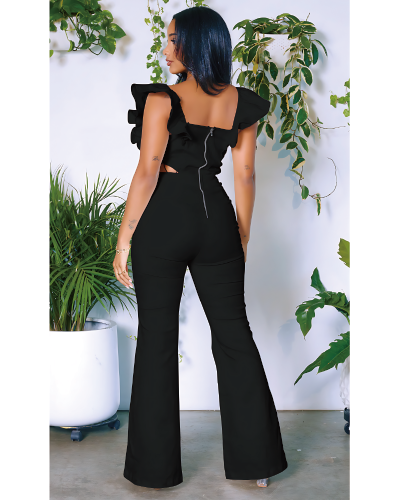 Lyndon Ruffled Cut-Out Jumpsuit