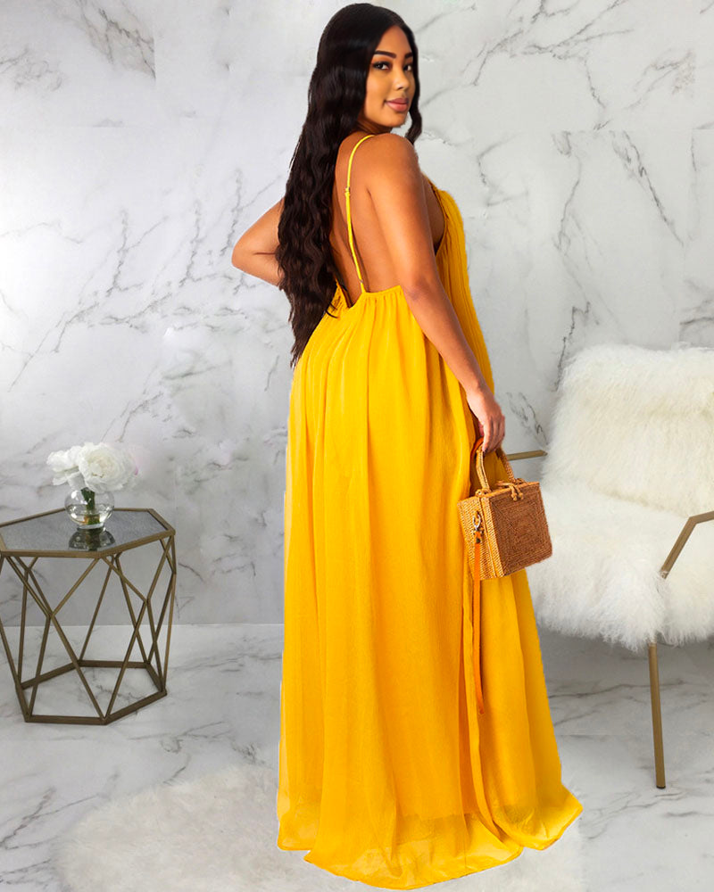 CHIFFON MAXI DRESS