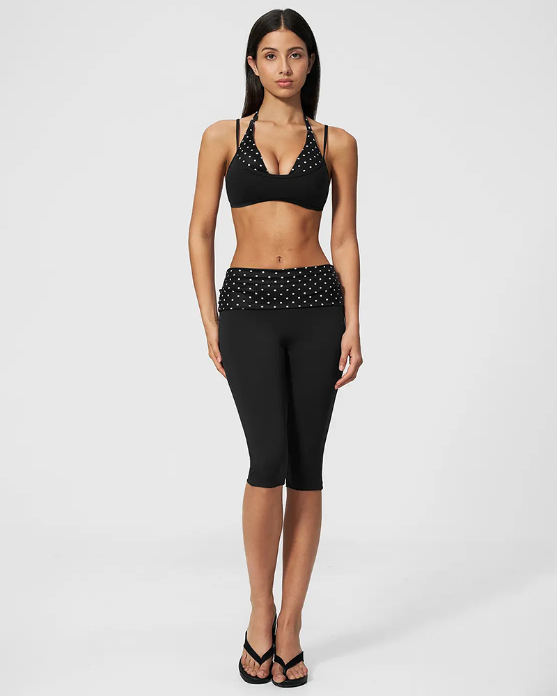Mock-Layered Halter Yoga Set