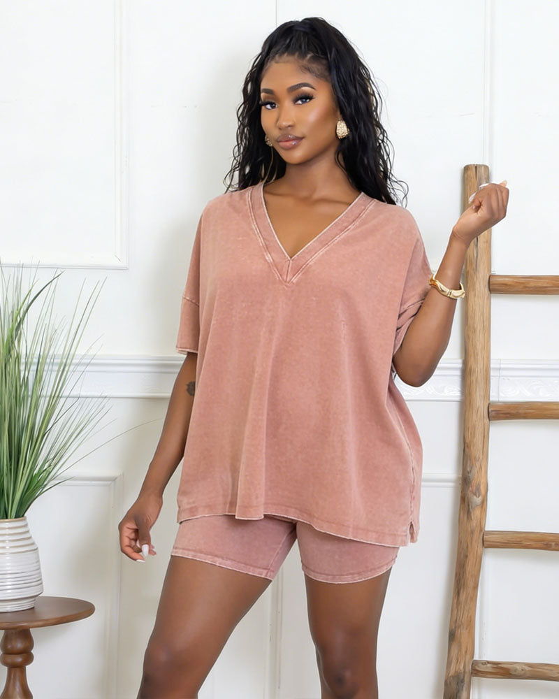 ACID WASH BIKER SET
