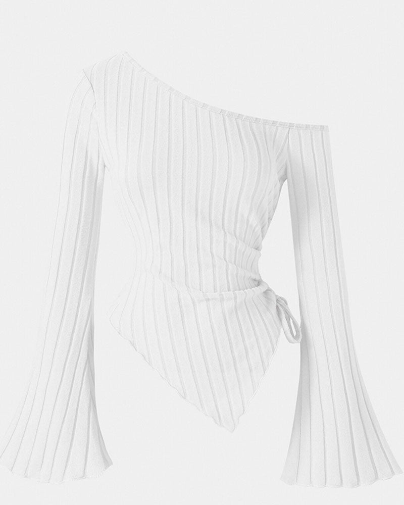 Alpaca Asymmetrical Long Sleeve Top