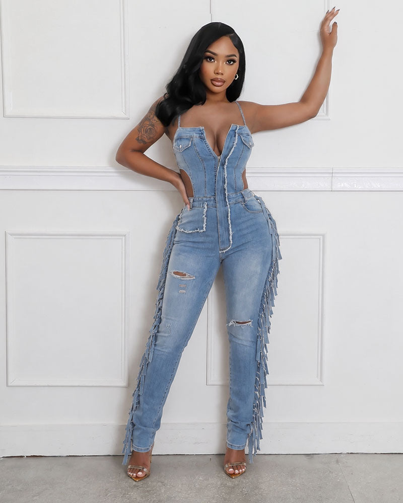 Alway on top Denim Jumpsuit