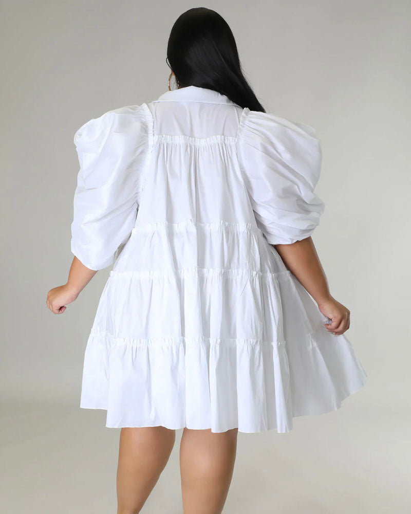 Angel Puff Sleeve Dress