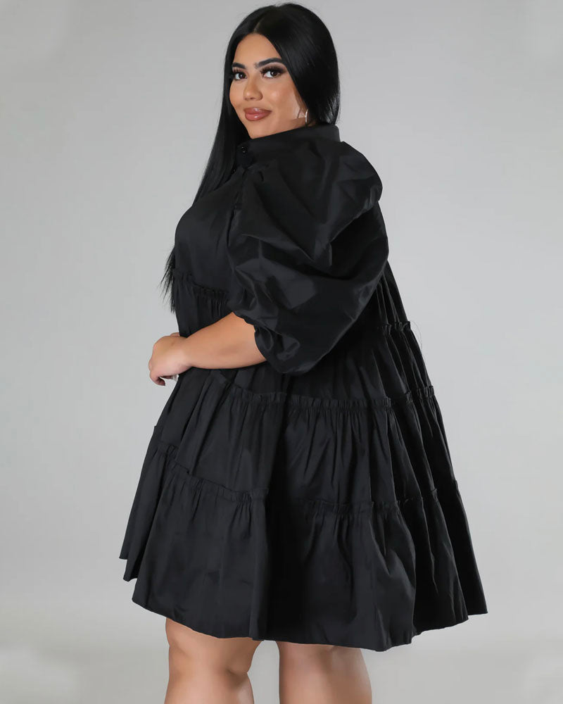 Angel Puff Sleeve Dress