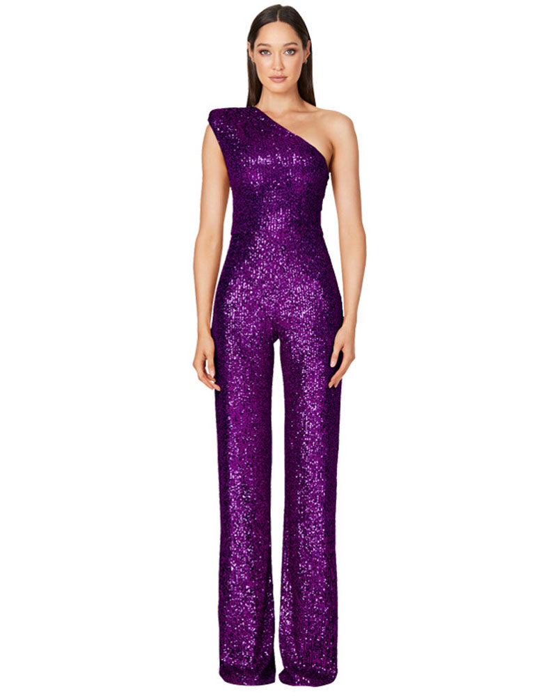 Ashley Lauren Sequin Jumpsuit