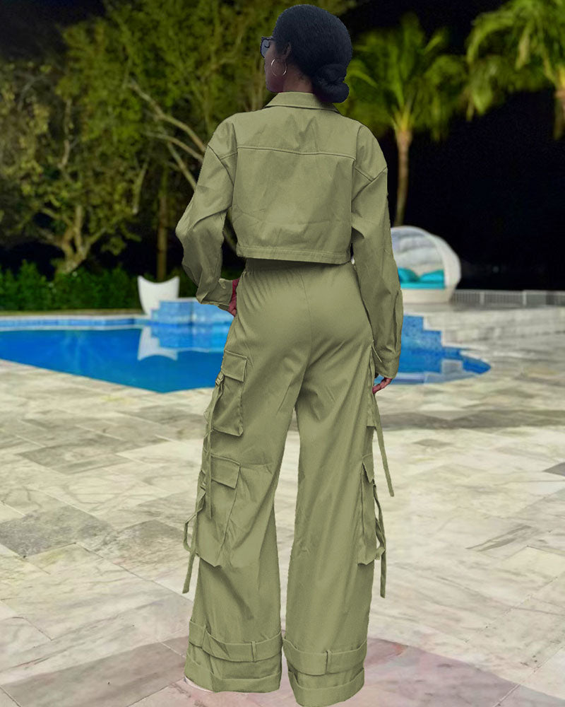 Azelie Cargo Pant Set