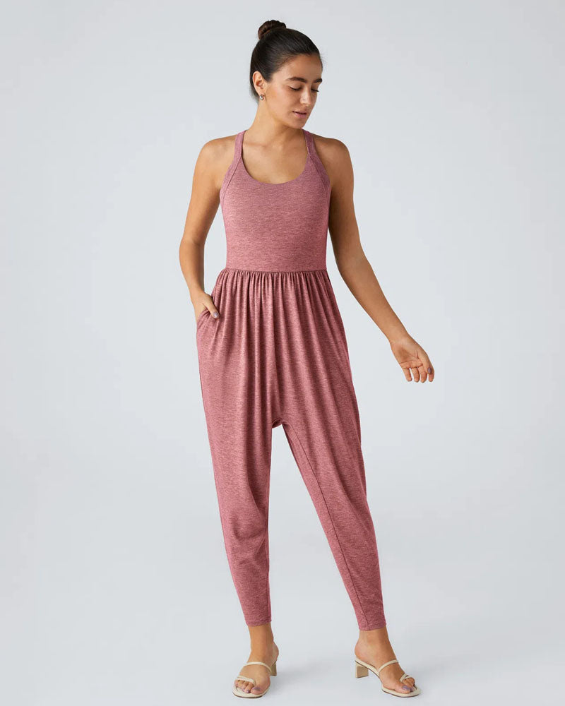 Backless Twisted Harem Jumpsuit