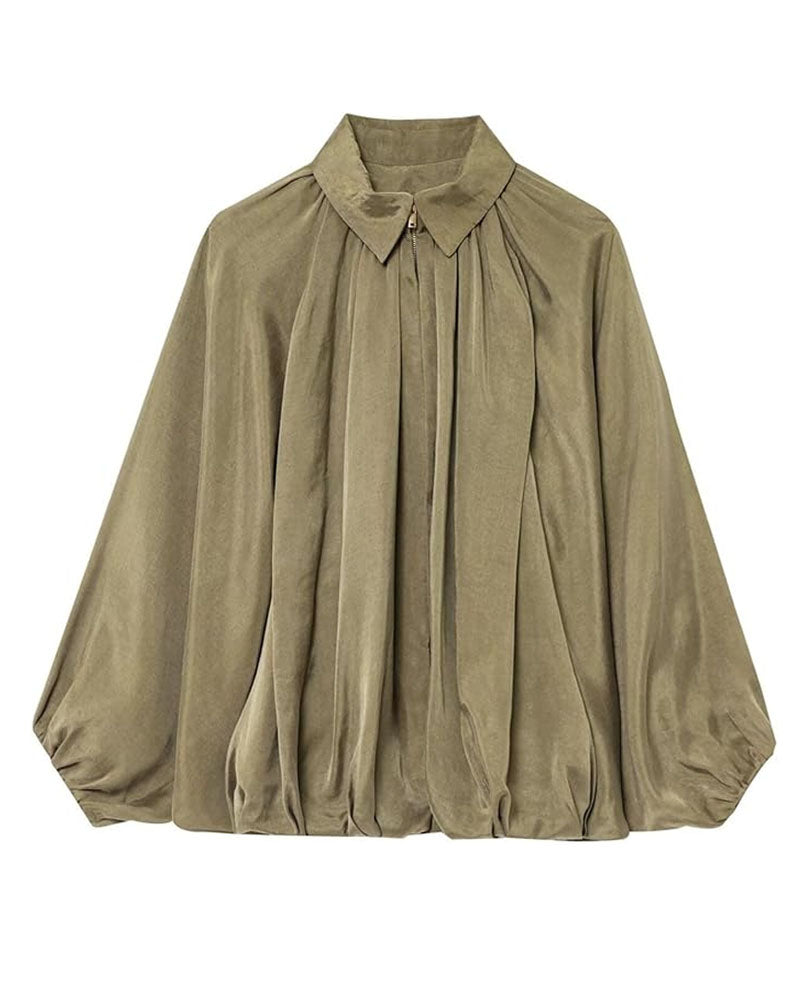Batwing Sleeves Bomber Jacket