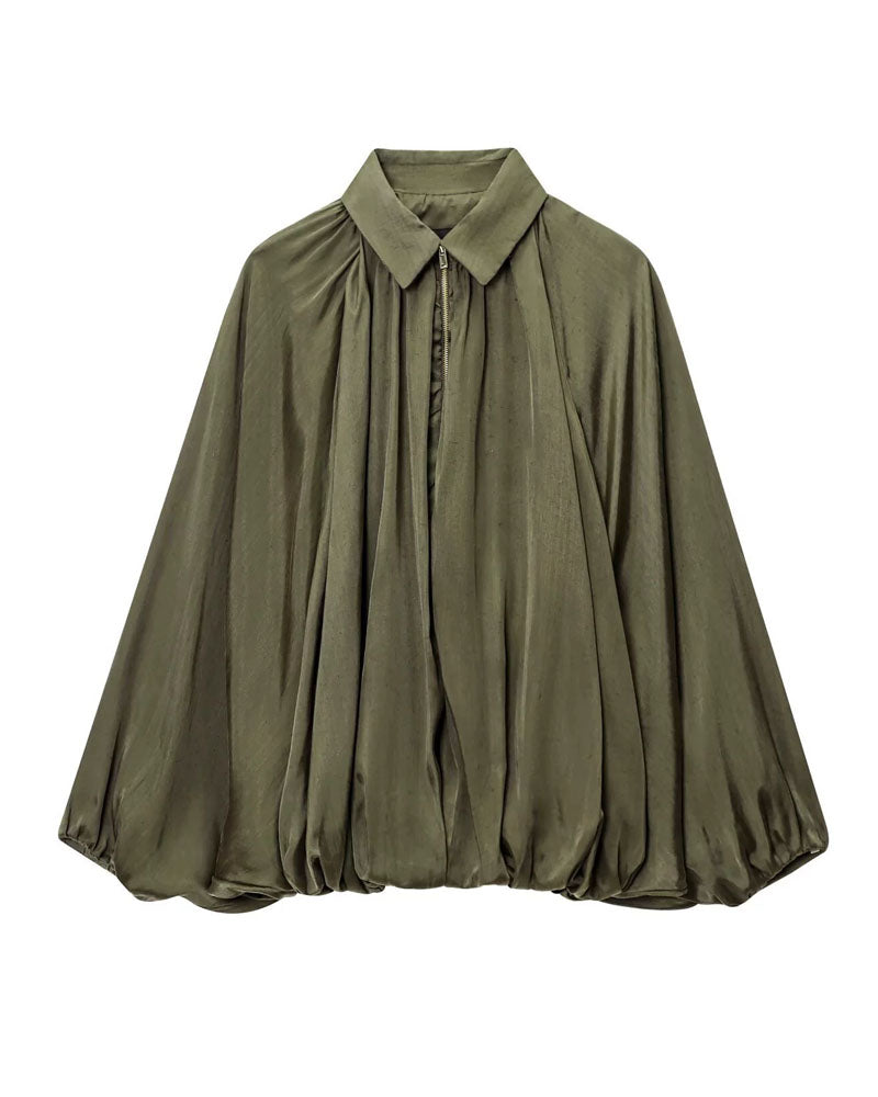 Batwing Sleeves Bomber Jacket