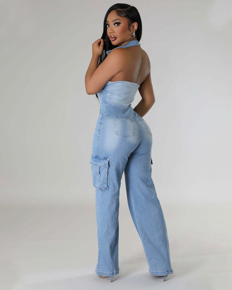 Baylin Denim Jumpsuit