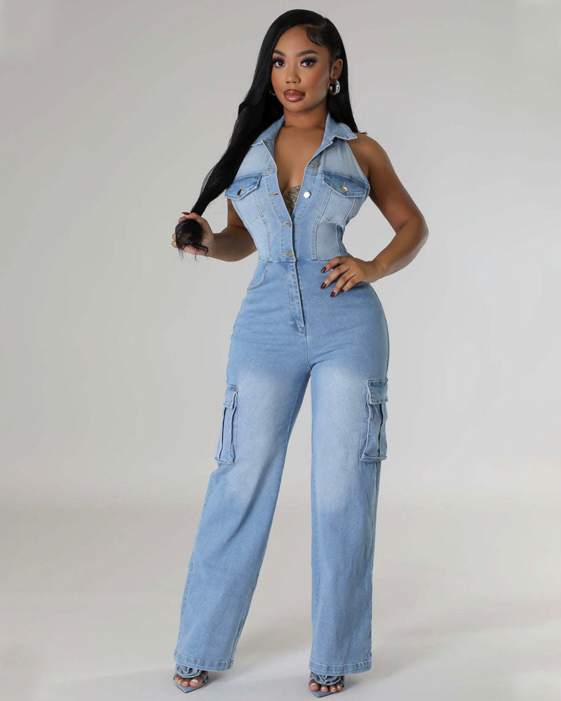 Baylin Denim Jumpsuit