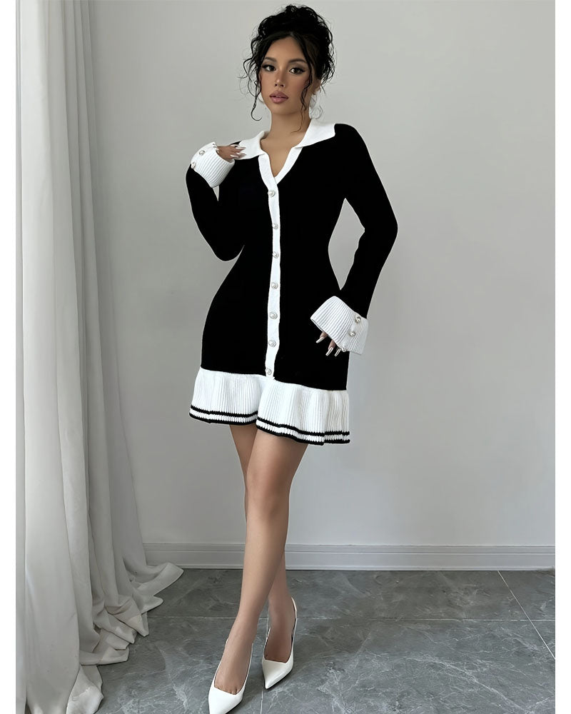 Bell Sleeve Knit Dress
